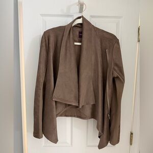 Vigoss Brown Draped Suede Jacket